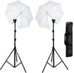 HIFFIN Studio Home 33 Umbrella Stand Setup with Sungun Adapter | 9ft Stand | Umbrella | Bag for kit Mark II