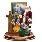 Thomas Kinkade Illuminated Santa Claus Tabletop Figurine: The Light of Christmas by The Bradford Exchange