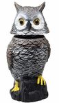 Galashield Owl Decoy to Scare Birds Away Scarecrow Fake Owl with Rotating Head 15" Tall