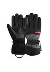 Reusch Women's Hannah R-tex Xt Waterproof, Thanks to Primaloft Gold Insulation, Very Warm ski, Sports, Snow Gloves Winter, 7771 Blck/Blck Melang/Pink Glo, 7 (EU)