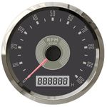 ELING 85mm Tachometer 0-10000RPM Classical Style Tacho Gauge REV Counter Meter with Hourmeter with Backlight for Car Motorcycle