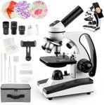 Sedumic Microscope for Adults Kids 40X-2000X Compound Monocular Microscope for Students School Laboratory Home Education with Microscope Slides Set Phone Adapter