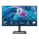 PHILIPS 272E2FA - 27 Inch FHD Monitor, 75Hz, 1ms, IPS, AMD FreeSync, Speakers, Flickerfree, Frameless design (1920 x 1080, 350 cd/m², HDMI/VGA/DP)