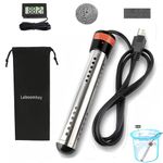 Laboomkey 2000W Immersion Water Heater,Portable Electric Instant Bucket Heater with Digital LCD Thermometer, Submersible Water Heater for Pool Bathtub,UL Listed