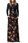 PCEAIIH Women's Casual Sleeveless/Long Sleeve Maxi Dress Loose Long Dresses with Pockets