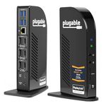 Plugable USB-C 4K Triple Display Docking Station with Charging Support for Specific Windows USB Type-C / Thunderbolt 3 Systems (1x HDMI & 2x DisplayPort++ Outputs, 60W USB PD)