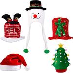 THE TWIDDLERS - 5 Christmas Novelty Party Hats Assorted Festive Xmas Designs Funny Fancy Headwear Costume for Kids and Adults Photo Props Party Accessories