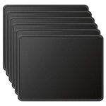 MROCO Mouse Pad 6 Pack [30% Larger] with Non-Slip Rubber Base, Premium-Textured & Waterproof Mousepad Bulk with Stitched Edges for Computer, Laptop, Office & Home, 8.5 x 11 inches, Black