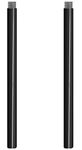 Artibear Outdoor Shepherd's Hook Extender Poles, 16 in Length 3/5 in Thick, Shiny Black (2 Poles)