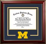 University of Michigan Wolverines 11w x 8.5h Classic Spirit Logo Diploma Frame