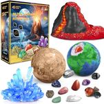 EARTH'SCODE Volcano Kit for Kids - Science Experiments Kits for Kids Age 6-8-10 Educational Scientist Toys Gifts for Boys Girls Volcano Kit, Space Toys Gemstone Dig Kit