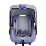 Polka Tots 5 in 1 Blue Baby Car Seat for 0 to 15 Month New Born Toddler, Convertible Infant Carry Cot with Reclining Position, Safety Rocker & Feeding Seat Adjustable Head Support with Cushion