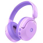 iClever BTH20 Active Noise Cancelling Headphones for Kids, 60H Play Time,Type C Fast Charging,Safe Volume 80dBA,Bluetooth5.4,Award-Winning Kids Headphones Wireless for iPad Tablet Airplane,Purple