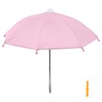 Aliyoham Squirrel Feeder Umbrella, Squirrel Picnic Table Umbrella for Outside, Replacement Mini Umbrella for Squirrel (Pink)