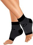 Orthosleeve® FS6 Foot Sleeve | Black - Size M| Exclusive 6 Zone Compression Technology®| Plantar Fasciitis, Heel Pain & Swelling Relief | 1 Pair | 24/7 Comfort