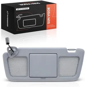 A-Premium Driver Left Side Sun Visor Compatible with Mazda RX-8 RX8 2004 2005 2006 2007 2008 - with Vanity Light, with Vanity Mirror, with Sunroof, Gray Color - Replaces FE016-9320G-77, FE016-9320F-77
