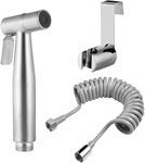 Exello - Stainless Steel Heavy Duty Health Faucet, Bidet, 1pc Gun Only, Brushed Finish (Health Faucet - Sprayer, Telephonic Hose, Holder)