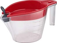 Trudeau 4 Cup Gravy Fat Separator, 4cup, Red and Clear