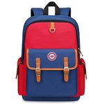 weiatas Kids Backpack Preschool Kindergarten Primary School Book Bag for Boys Girls (Red-blue, Large)