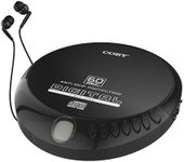COBY Portable Compact Anti-Skip CD Player – Lightweight & Shockproof Music Disc Player with Pro-Quality Earbuds - for Kids & Adults - Home Car & Travel