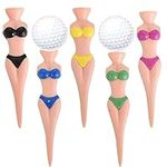 Focenat 5 Pcs Funny Golf Tees, 76 mm/ 3 Inch Lady Bikini Girl Golf Tees Novelty Golf Tee Plastic Pin-up Golf Tees for Men Women Home Golf Training Golf Accessories Golf Practice