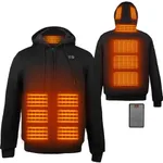 Qdreclod Heated Hoodie for Men Women with Battery Pack 7.4V 16000mAh, Hooded Heated Sweatshirts with 6 Heating Zones