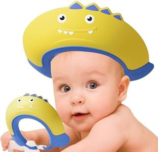 Baby Shower Cap Shield, Shower Cap for Kids, Visor Hat for Eye and Ear Protection for 0-9 Years Old Children,Cute Dinosaur Shape Makes The Baby Bath More Fun…
