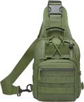 COZIESS Tactical Sling for baag Men,Small Shoulder Baag Backpack, Outdoor Military Rover Bags Travel Hiking Daypacks rossbody Chest Bag Pack Cycling, Hunting(Backpack Shoulder Chest Bag Green)
