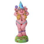 Hippie Lady Gnome"Flower Child" Garden Gnome Statue 12H