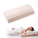 NOFFA Adjustable Lumbar Support Pillow for Sleeping, Memory Foam Bcak Support Cushion, Support Pillow for Lower Back Pain Relief, Beige