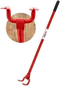 Deck Demon Wrecking Bar - 44 Inch Steel Deck Board Remover Tool - Save Time Removing Old Boards and Breaking Pallets - Heavy Duty, Non-Slip Handle with Dual Claw Head Nail Puller - Red, DD-201