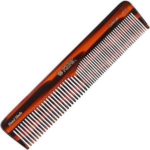 Kent 16T Double Tooth Hair Dressing Table Comb, Fine and Wide Tooth Dresser Comb For Hair, Beard and Mustache, Coarse and Hair Styling Grooming for Men, Women and Kids. Made in England