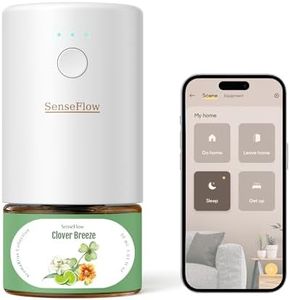 SenseFlow SF101S Pro Smart Plug In Air Freshener, Waterless Essential Oil Diffuser, Non-Toxic Aroma Diffuser, Adjustable 120-Day Natural Scent Mist, Covers 1000 Sq Ft- Free 30ml Clover Breeze