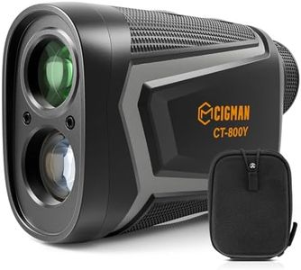 CIGMAN Golf Range Finder 800 Yards Laser Golf Rangefinder with Slope - USB Rechargeable,6X Magnification,Flag Pole Locking Vibration,Magnetic Rangefinder Mount Strap Included,Golf Accessories CT-800Y