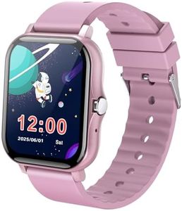 Kids Smart Watch for Boys Girls, Smart Watch for Kids with 19 Sports Modes Pedometer 14 Learning Games Alarm Clock Calculator 12/24 hr Educational Gifts Toys for Ages 4-12 Pink