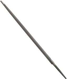 Nicholson Triangular Double Extra Slim Taper Hand File Without Handle, Single Cut, American Pattern, 6" Length