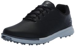 Skechers Men's Tempo Spikeless Waterproof Lightweight Golf Shoe Sneaker, Black/Grey, 12 Wide