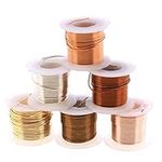 The Beadsmith Wire Elements 24-Gauge Lacquered Tarnish-Resistant Copper Wire for Jewelry Making, 6 Yards Each, 5.49 Meters Each Spool (Assorted Colors)