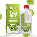 Nutriorg Amla Juice 1L | Organic Amla Juice for Hair & Skin | Rich in Vitamin C | Cold-Pressed Indian Gooseberry Juice | Detox, Weight Loss & Immunity Boosting | No Added Sugar | Pure & Natural