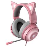 Razer RZ04-02980200-R3M1 Kraken Kitty Chroma USB Gaming Headset: Retractable Noise Cancelling Mic - Lightweight Aluminum F...