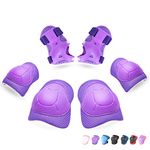 Kids/Youth Knee Pads Elbow Pads Wrist Guards 3 in 1 Protective Gear Set for Child Roller Skates, Cycling, Inline Skating, Scooter Skateboard, BMX Bike, Riding, and Multiple Outdoor Sports