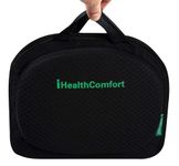 IHEALTHCOMFORT Small Travel Seat Cushion,Gel Memory Foam Seat Cushion,Supportive Butt Pillow,Portable and Foldable for Long Sitting Hours on Stadium Airplane Car Seat