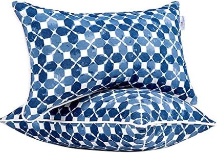 JMGBird Outdoor Lumbar Pillows Waterproof Set of 2 Outdoor Pillows with Insert Included 12×20 Inch Outdoor Pillow for Patio Furniture