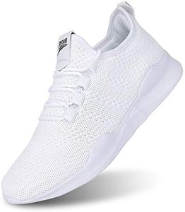 Baskets et Chaussures de Sport sans Lacets Blanche Homme Tennis Légères et Confortables Running Garcon 41