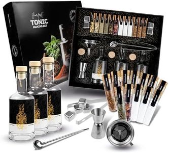 DIBYS Tonic Water Self-Making Set Including 12 Natural Botanicals & Accessories | Tonic Water Tasting Set as a Beautiful Gift Set | DIY Building Kit with 4 Recipes | Gin and Tonic Accessories