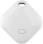 BuLuHAHA Key Finder, Bluetooth Tracker Works with Apple Find My (iOS Only), Luggage Tracker for Suitcases, Replaceable Battery, Waterproof, Airtag for Keys, Bags, Luggage & Pets. (White, 1 Pack)