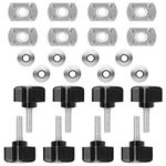 ELONN Hard Top Quick Removal Fastener Thumb Screw & Nut Kit for Jeep Wrangler YJ TJ JK JKU Sports Sahara Freedom Rubicon X & Unlimited X 2/4 Door 1995-2016 - Installs in Seconds (Pack of 8)