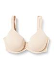 Iris & Lilly Women's Microfibre Full Cover Bra, Pale Beige, 38DD