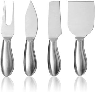 VANRA 4-Piece Cheese Knife Set Mini Stainless Steel Cheese Spreader Knives with Butter Fork for Charcuterie Boards and Cheese Platters (4-Piece)