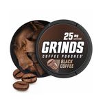 GRINDS Coffee Pouches | 3 Cans of Black Coffee | Tobacco Free, Nicotine Free | 18 Pouches Per Can | 1 Pouch eq. 1/4 Cup of Coffee (Black Coffee)